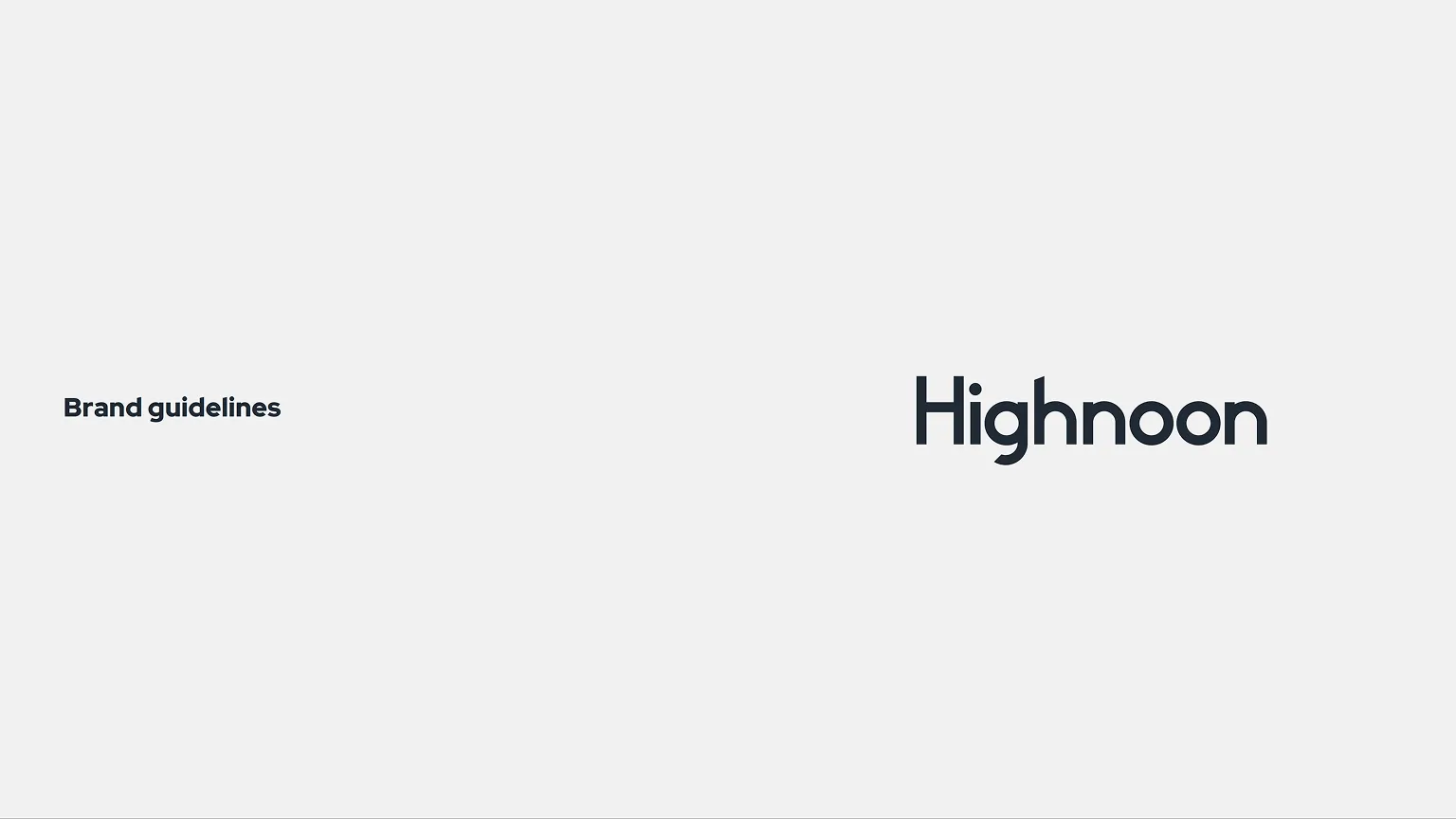Highnoon — brand guide preview