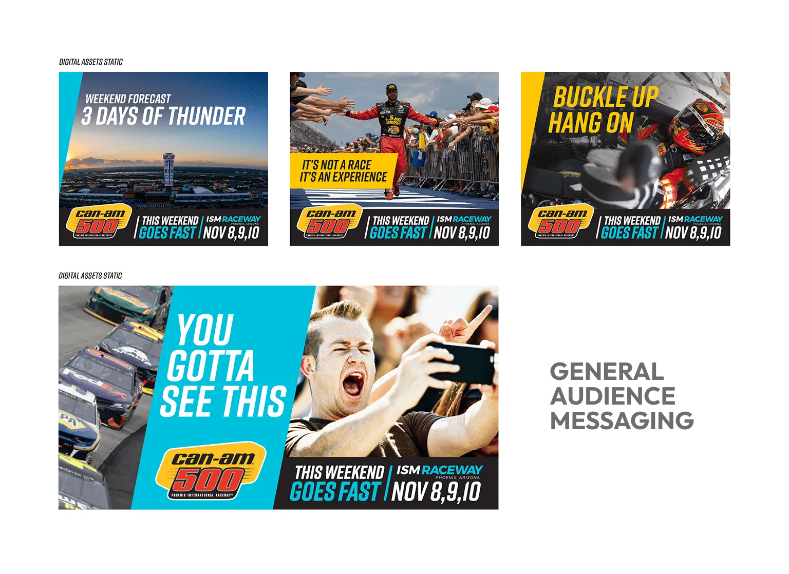 ISM Raceway — General audience messaging